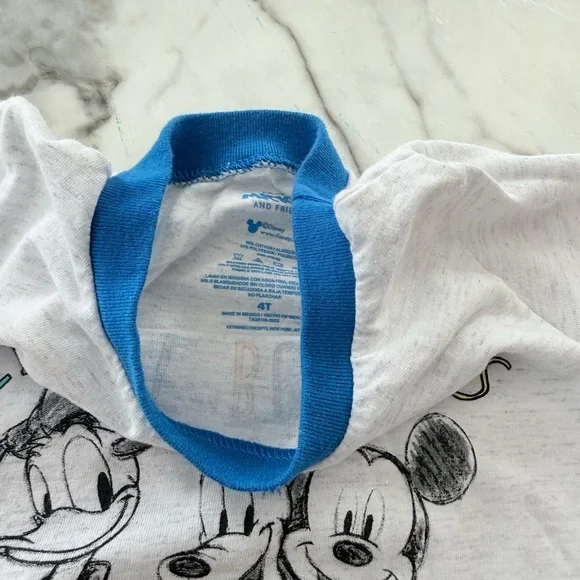 Disney Little Buddies T-Shirt - White with Blue, Green, and Orange Trim - Picture 3 of 6